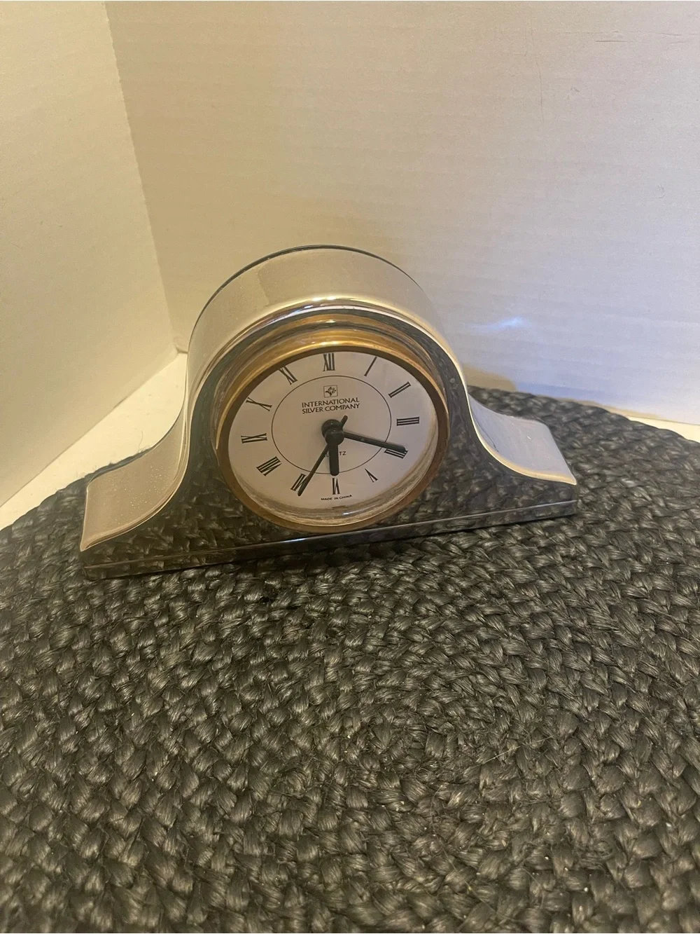 International Silver Company Mantel small Clock - Silver